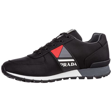 men's black Prada trainers